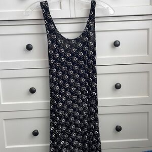Newport Women’s Black & White Daisy A-Line Tank Top Mini Dress
